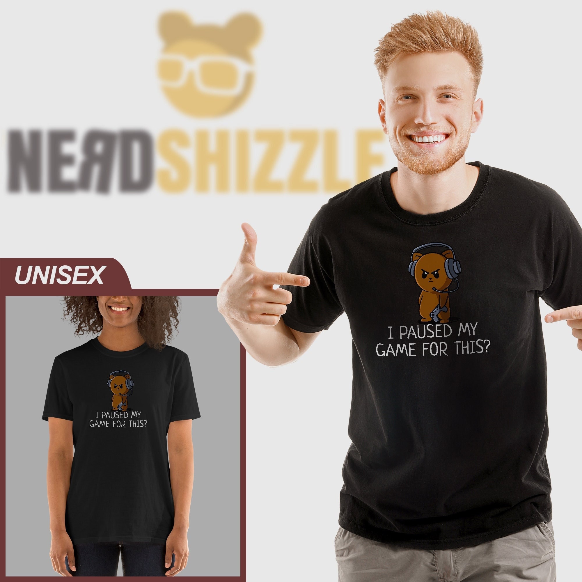 T-Shirt Giocatore Divertente - "Ho Messo In Pausa Il Mio Gioco Per Essere Qui" - Galaxy Tees