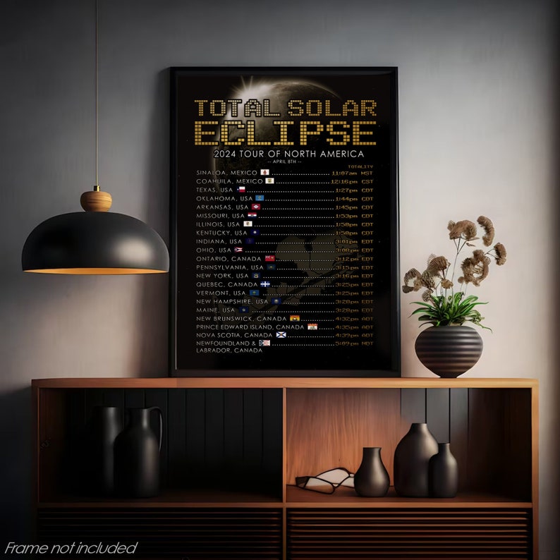 total solar eclipse poster 2024