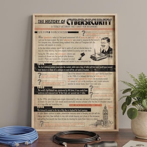 A History of Cybersecurity Poster (Funny) A 'Totally Accurate' Fact Sheet