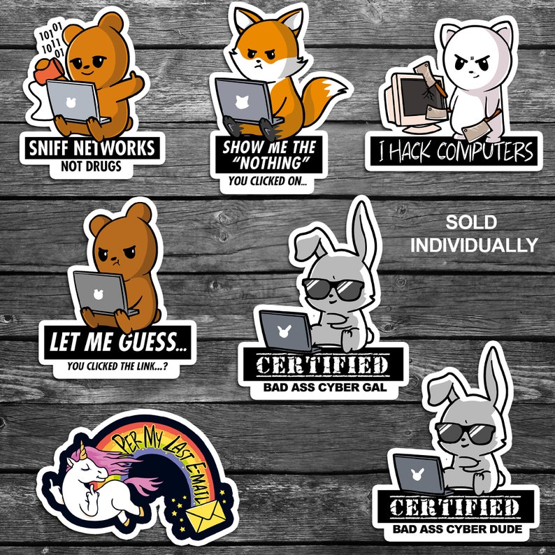 Tech Support Humor You Clicked the Link Funny Cybersecurity Stickers - Etsy