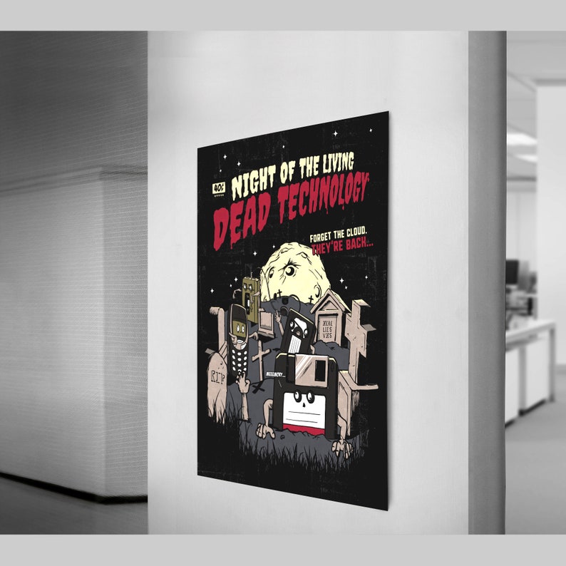 Night of the Living Dead Technology IT Guy Poster Gift for IT Professional and Tech Support image 4