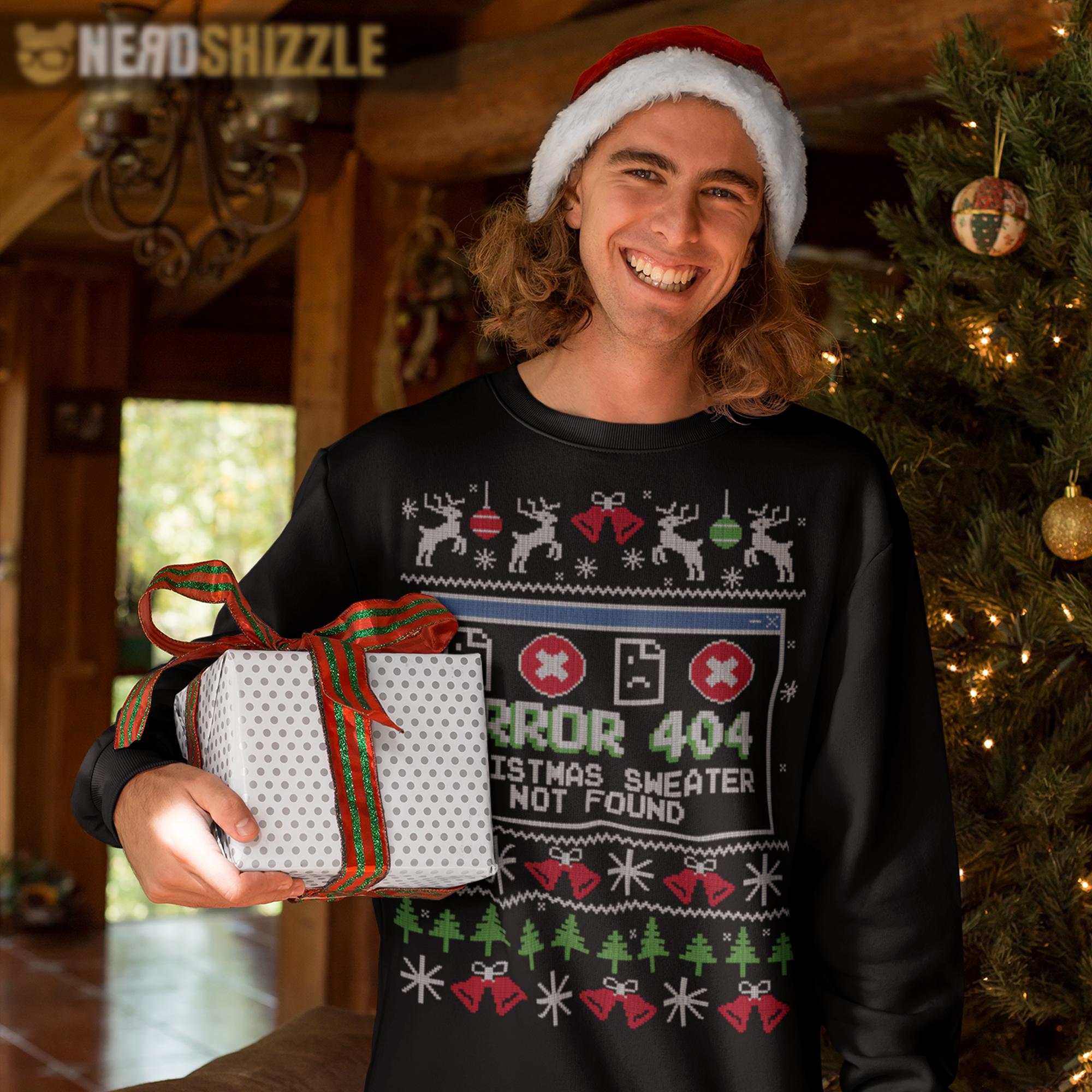 Sweatshirt Drôle De Noël "Erreur 404 Costume Introuvable" - Pour Geeks, Programmeurs, Fêtes Décontractées