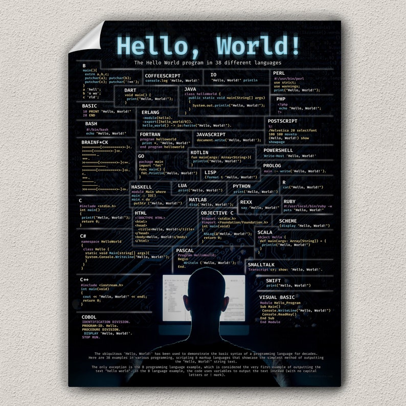 Programmer Hello World Poster