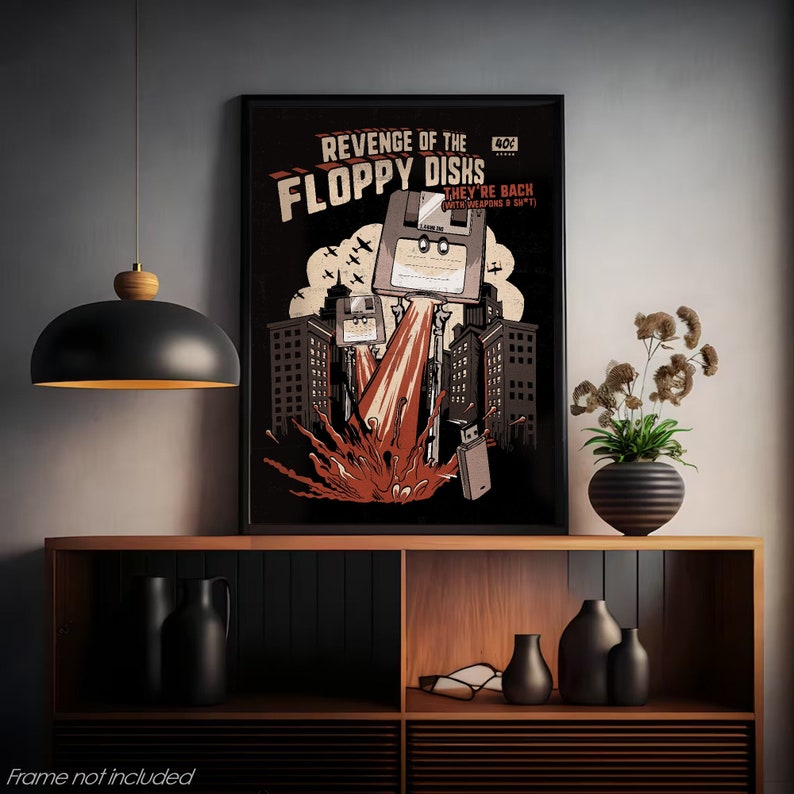 revenge of the floppy disks poster for IT professionals