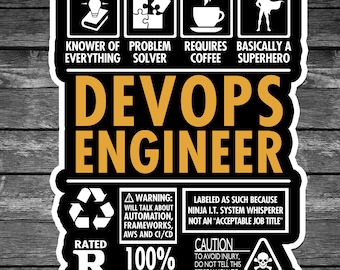 "Devops Engineer ""Knower of everything"" lustiger Vinyl Aufkleber