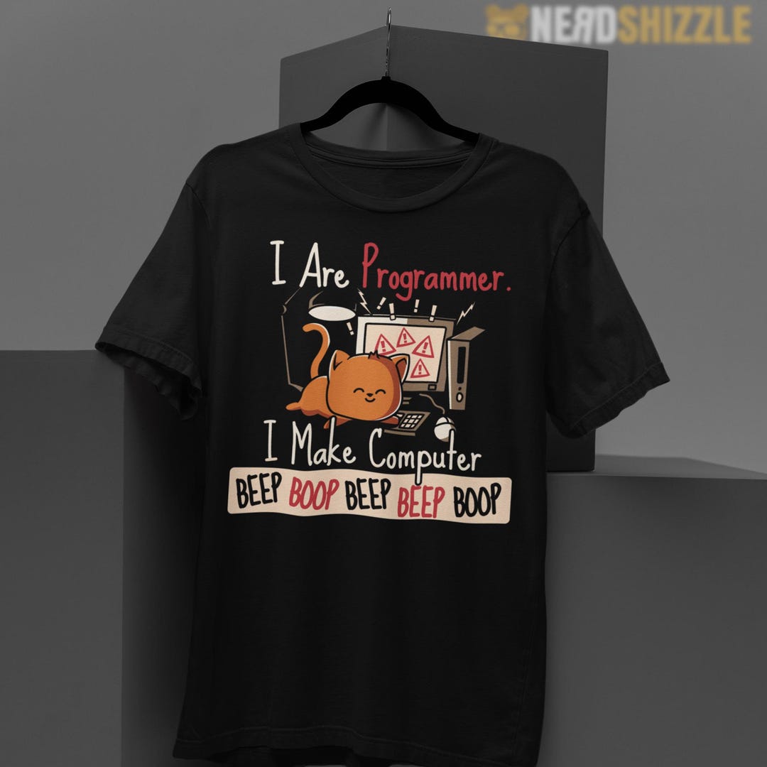Programmer Cat T-shirt: I Make Computer Beep Boop Funny Coding Tee - Etsy