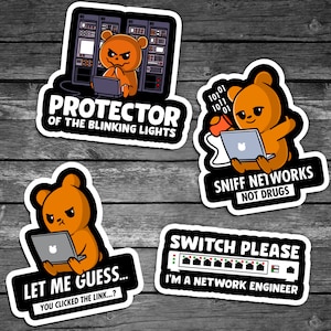 Network Engineer 4 Sticker Bundle Funny Computer Nerd Stickers