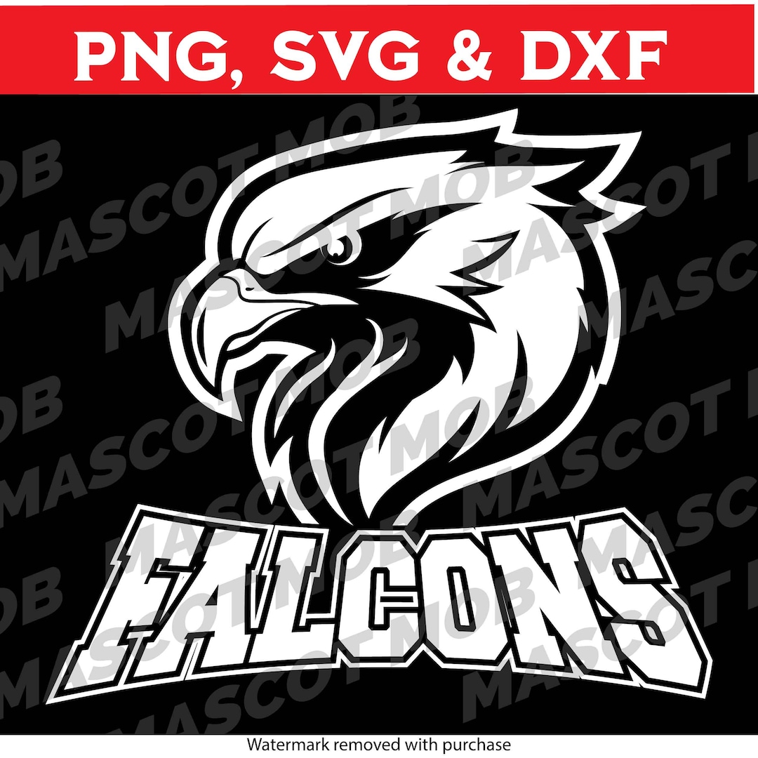 Falcons Mascot SVG: School Spirit Design (for Cricut/silhouette) - Etsy