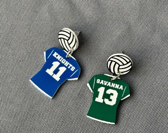 Custom Volleyball Mom Earrings for Mothers of Volleyball Players Cute Personalized Earrings for Volleyball Accessories for Volleyball Gift