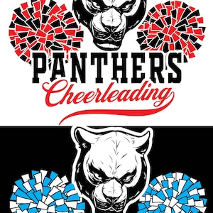 Panthers Cheerleading SVG: Mascot Clipart, School Spirit (digital File ...