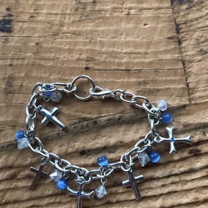 Cross Chain Link Bracelet