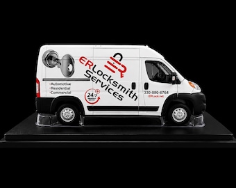 Anpassat personligt gjuten Promaster-dekalpaket (skala 1:48 - 13,5 cm L x 5 cm B x 5 cm H)