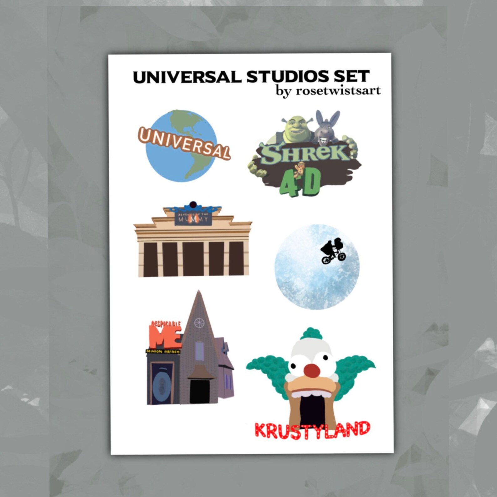 Universal Studios Stickers | Etsy