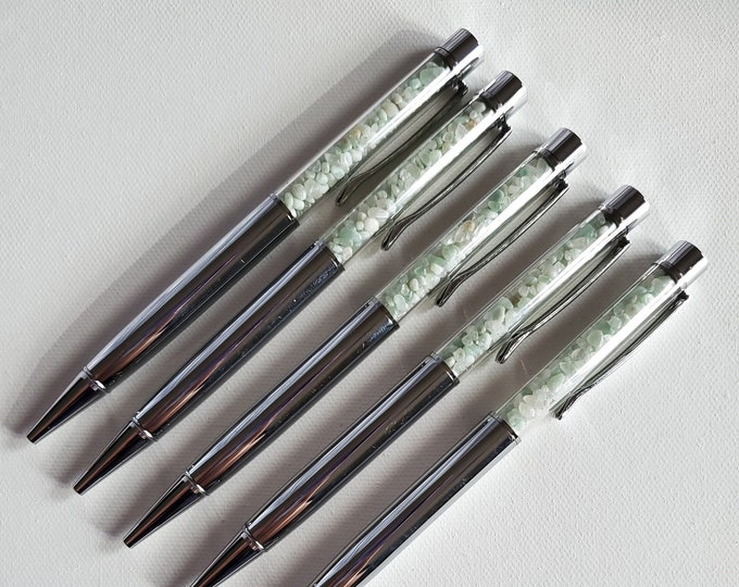 Aventurine crystal  pen |  Quartz | Crystals | stationery | custom pen | Healing crystals | pens | gift for him | gift for her | journaling