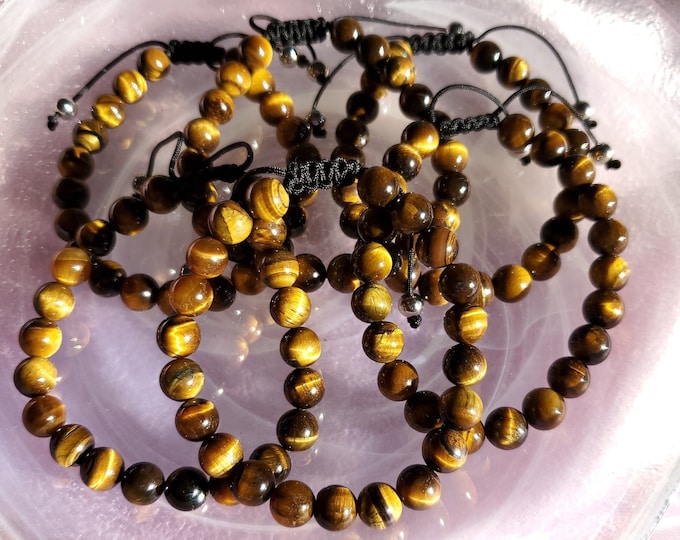 Tigers Eye beaded Bracelet | Healing crystals | crystals bracelet |  8MM crystal beads | Gift | crystals jewelry