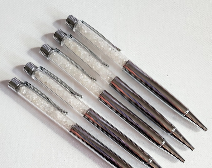 Clear quartz | Pen | customized pen | stationery | gift | healing crystals | crystal quartz | Crystals | Journaling |
