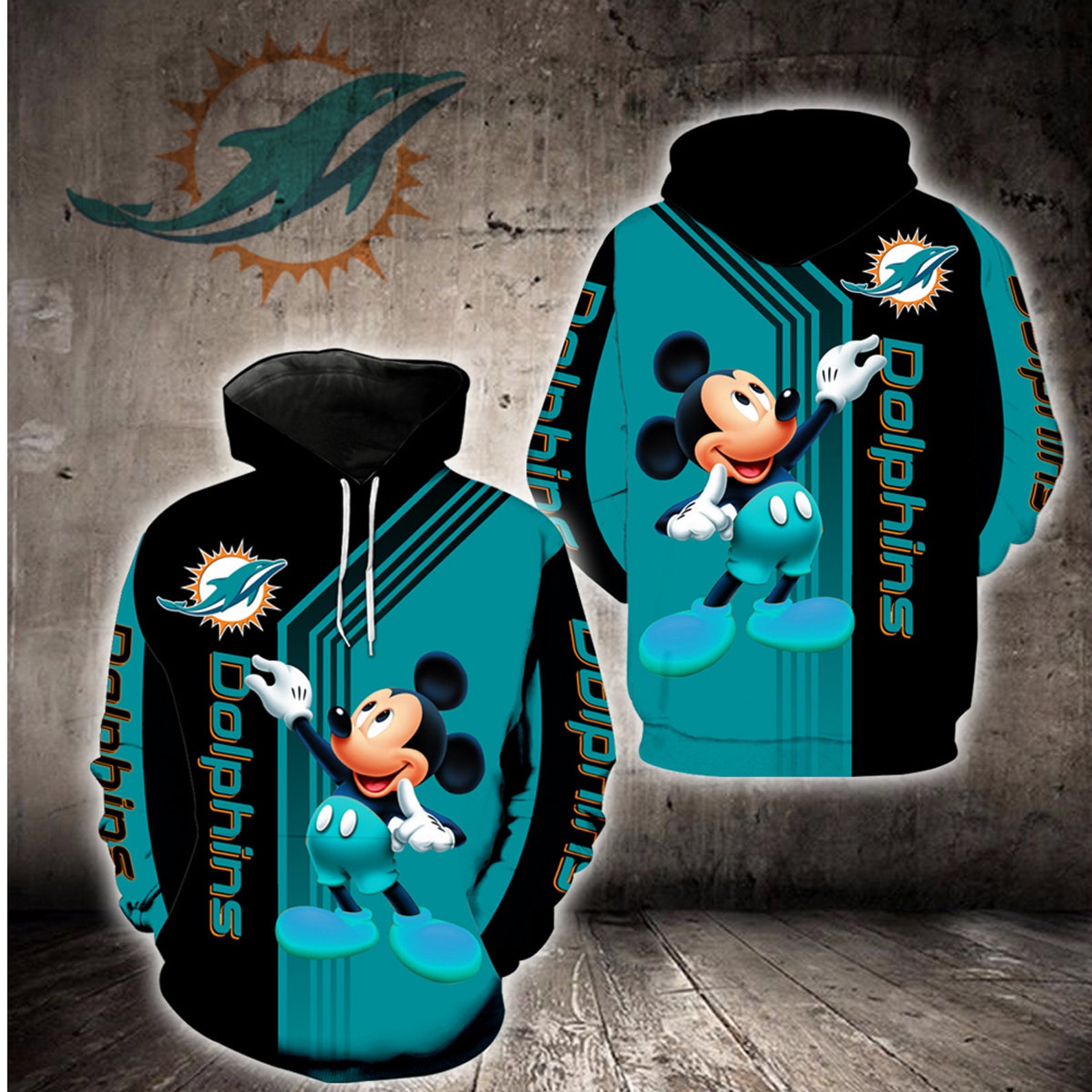 Disney Mickey Miami Dolphins Shirt 3D Miami Dolphins Full | Etsy
