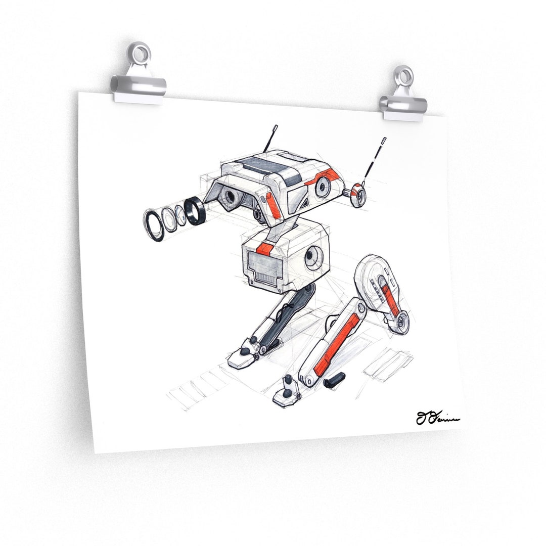 Exploded Robot Marker Render Poster - Etsy