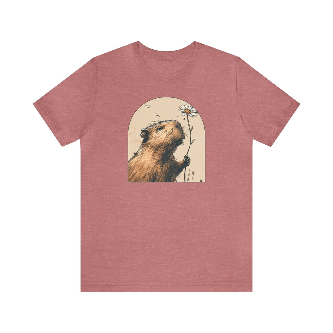 Capybara Shirt - Funny Rodent Graphic Tee For Men, Women & Kids | Vintage Soft Cotton T-Shirt