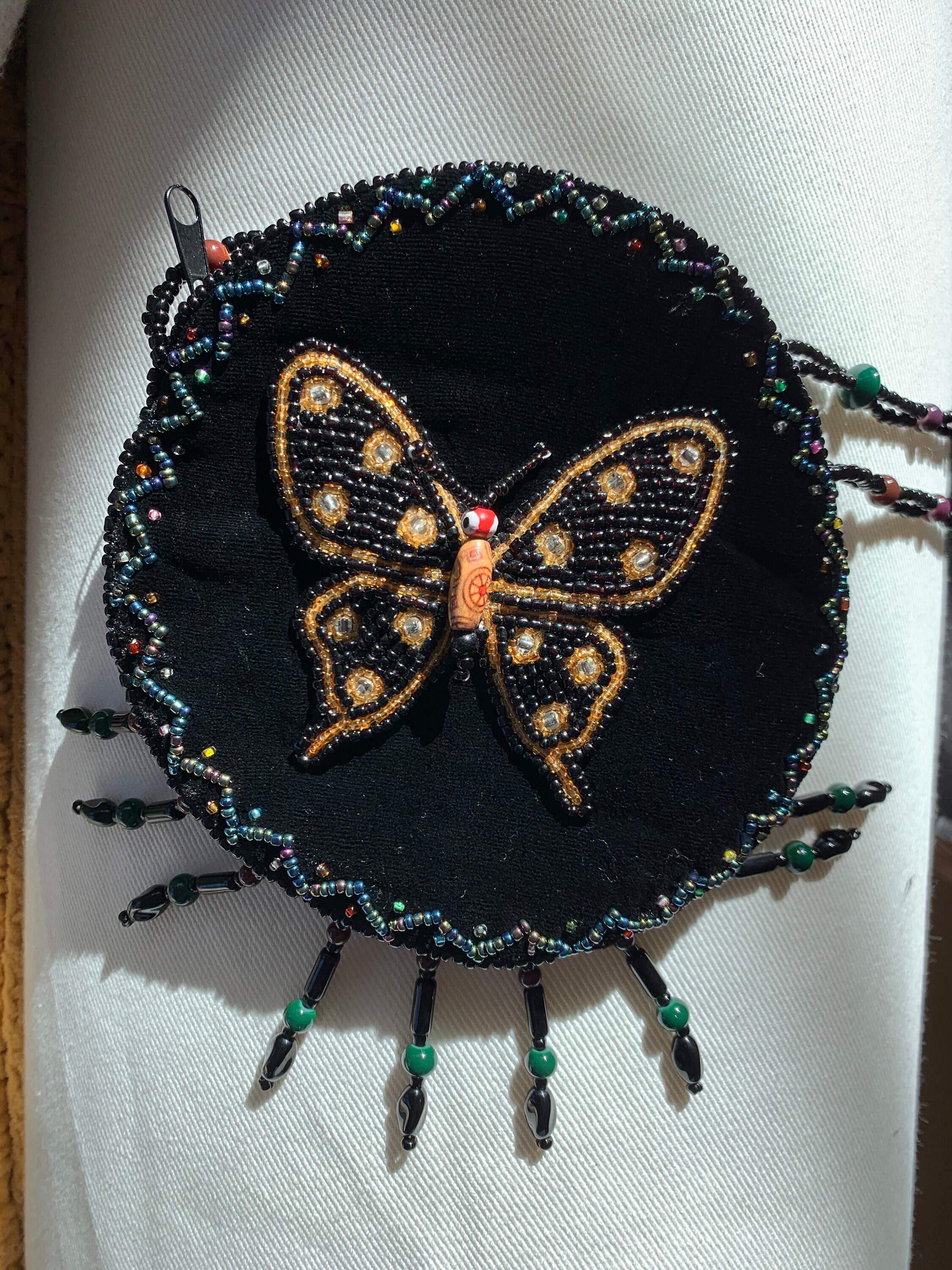 Small butterfly beaded purse Etsy