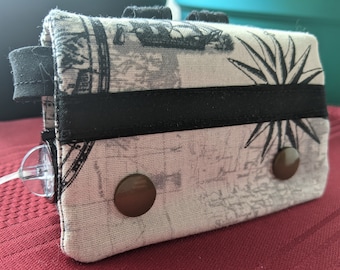 Handmade Insulin Pump Case: Old World Map Design