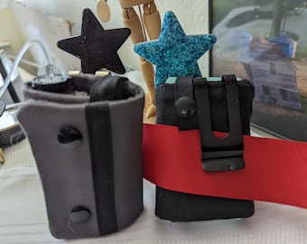 Handmade Vertical Insulin Pump Case with Metal Holster