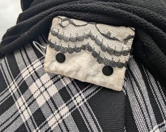 Handmade Lace Insulin Pump Case with Snaps