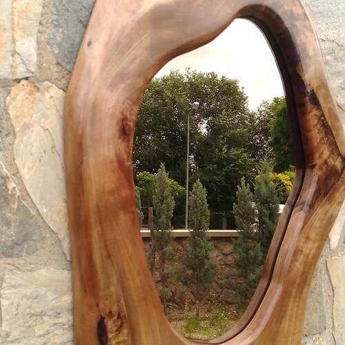 Live Edge Oak Mirror Etsy