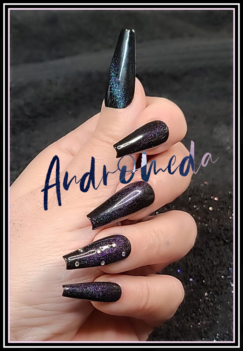Luxury Press On Nails Fully Customizable Andromeda Etsy Luxury Press On Nails Fully Customizable Andromeda Etsy