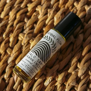 Palo Santo and Frankincense Essential Oil Roller | Aromatherapy, sacred oils, grounding, self-care