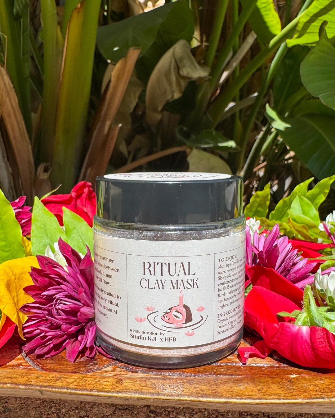 Herbal Ritual Clay Face Mask for Glowing Skin – Detoxifying Adaptogenic ...