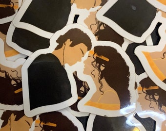 Love Across the Stars | Anakin and Padme Inspired Minimalist Sticker | Mini Vinyl Star Wars Sticker Prequels | Ready to Ship