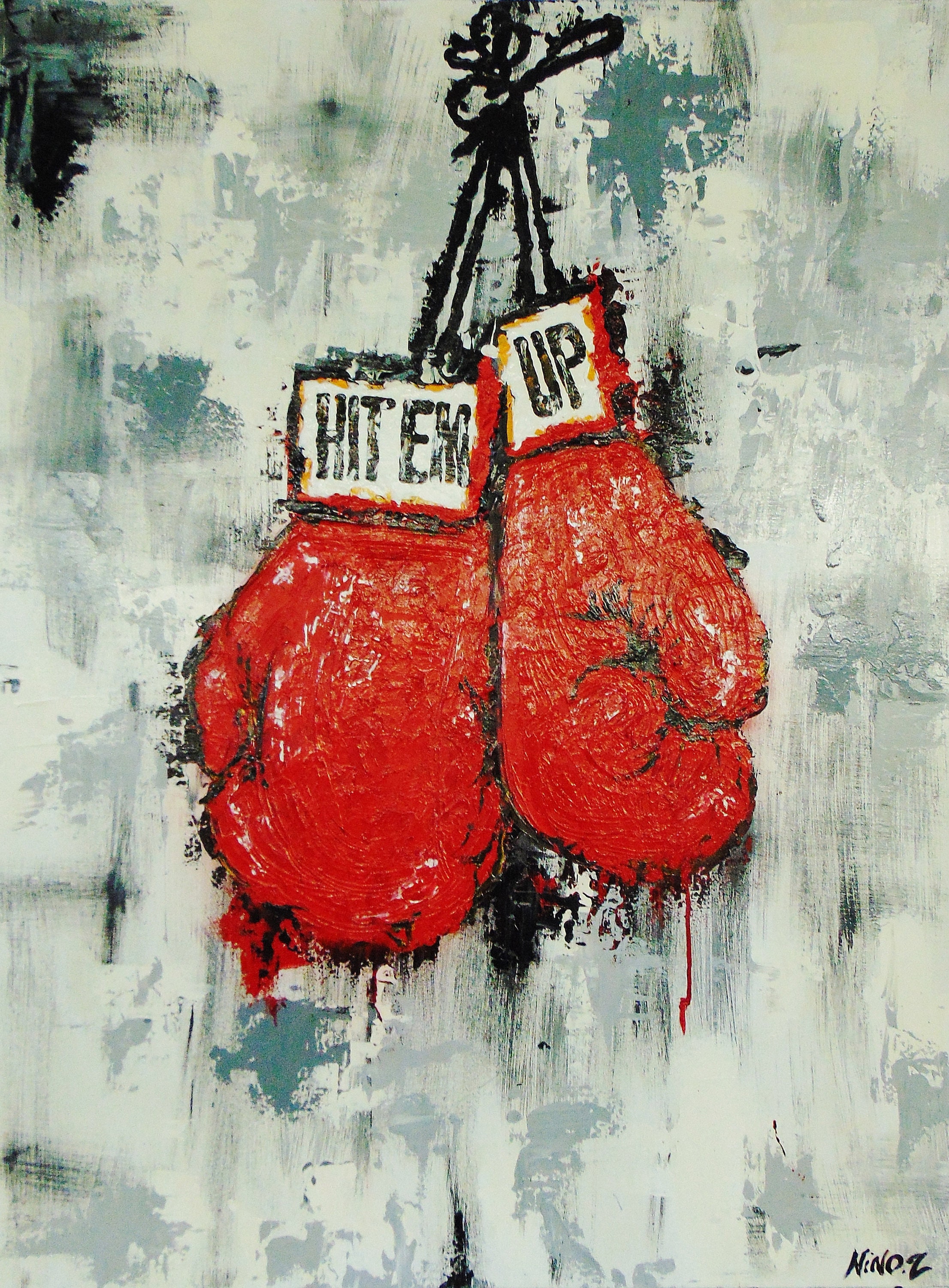 Boxing gloves painting sale