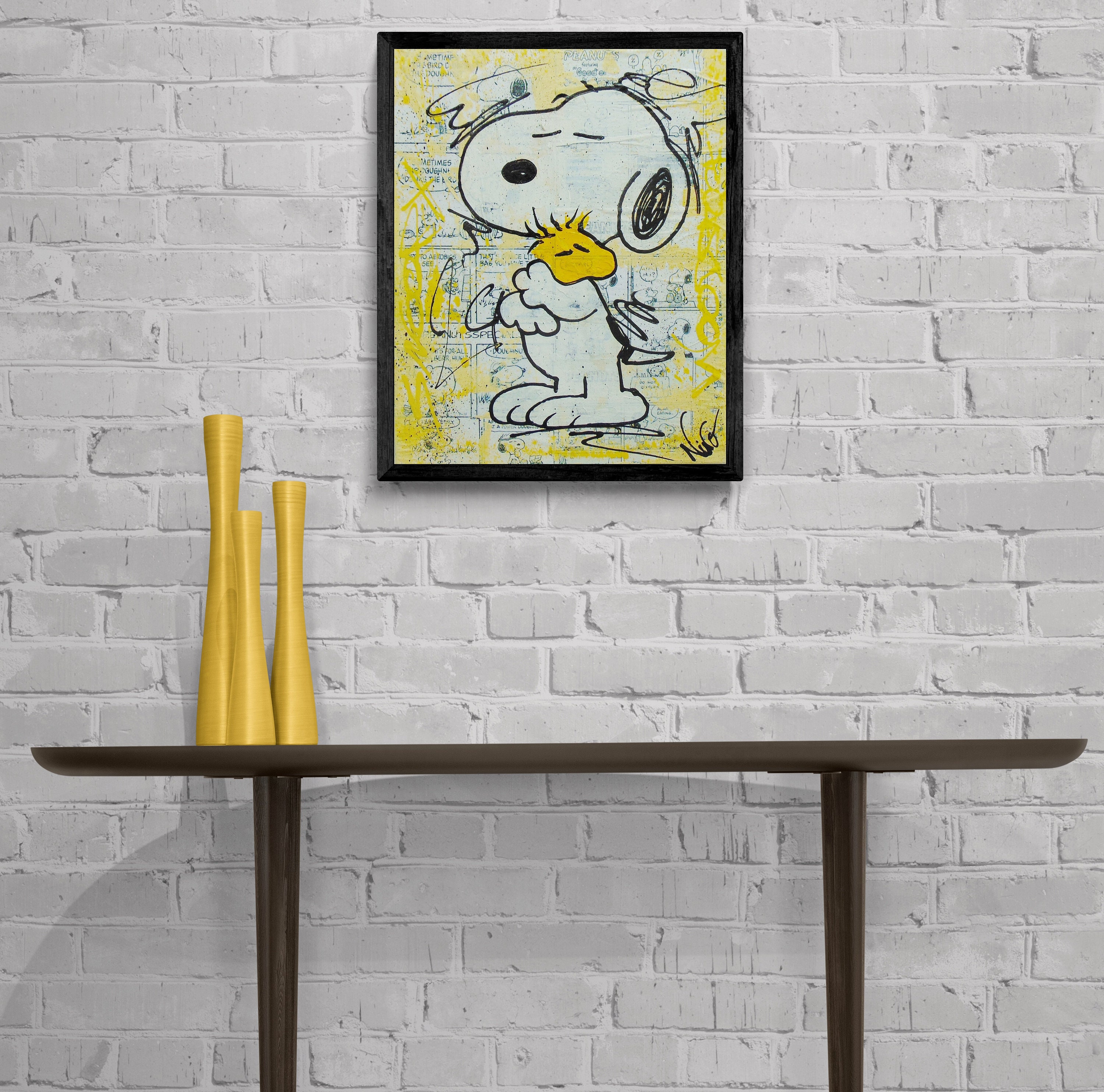 Snoopy und Woodstock Original Kunstwerk original snoopy Etsy