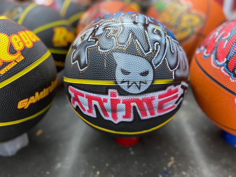 Custom Airbrush Basketball With Your Name Graffiti Style Etsy