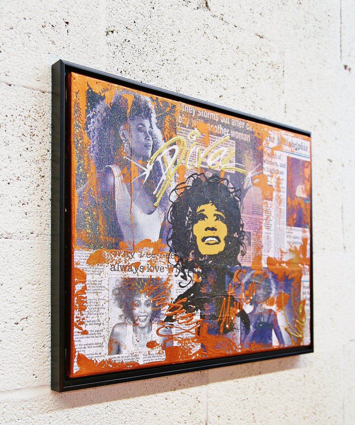 Whitney Houston Original Painting Acrylic Painting Whitney | Etsy