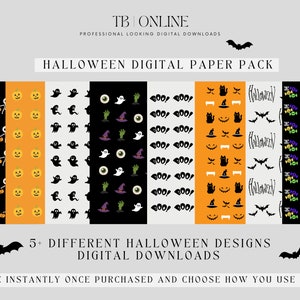 Halloween Digital Paper , Halloween background , Digital Paper , Digital Download , Digital paper pack