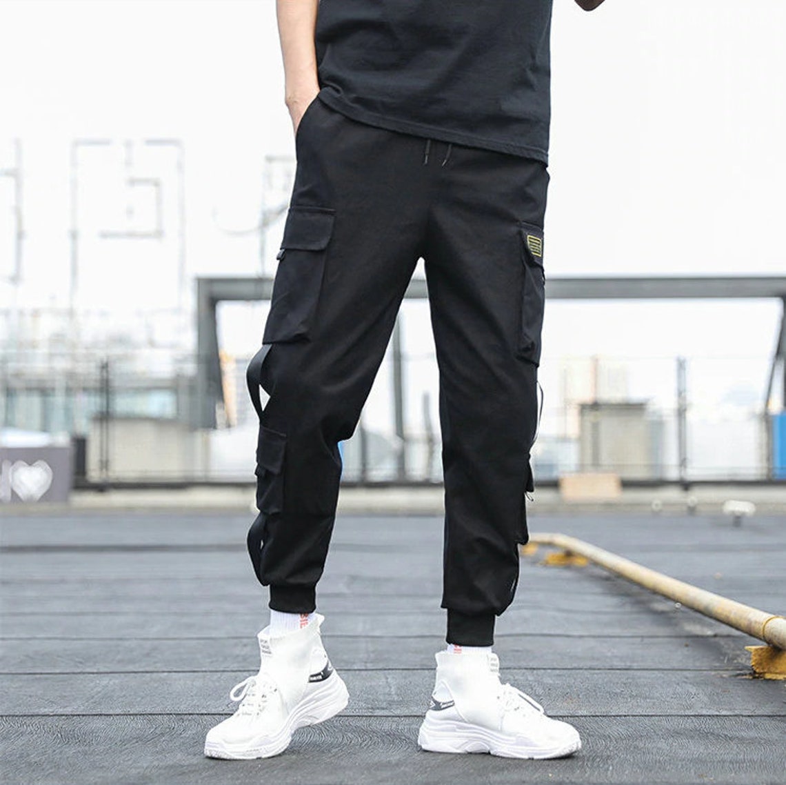 Men's Streetwear Techwear Cargo Jogger Pants | Etsy