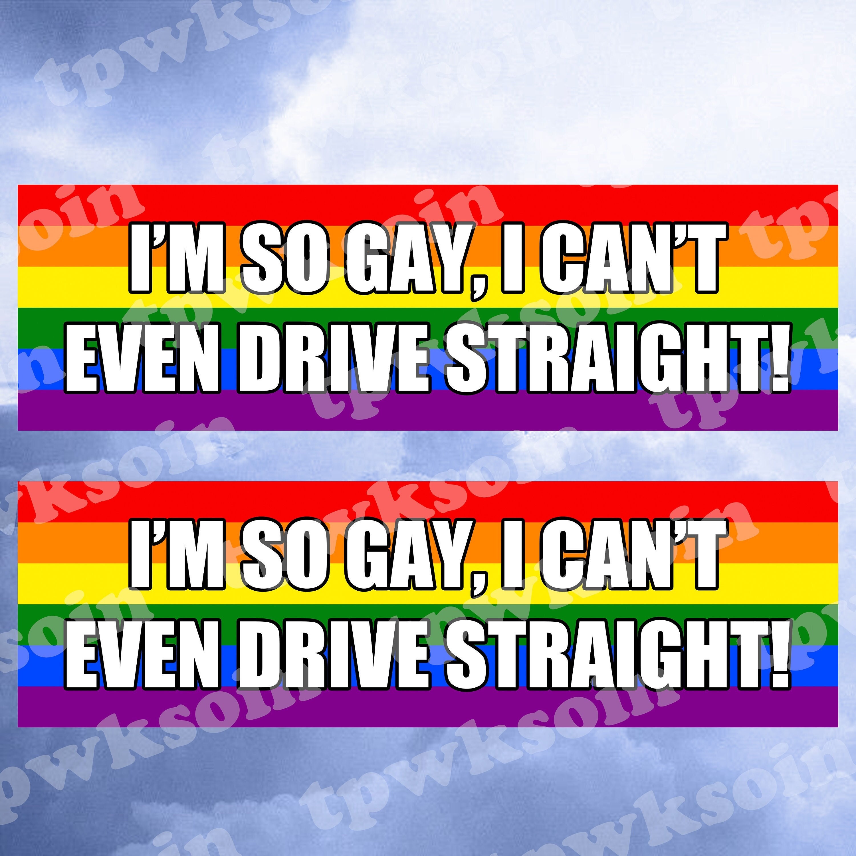 Wholesale Sorry Girls, I'm Gay (Retro Style) - LGBT Bumper