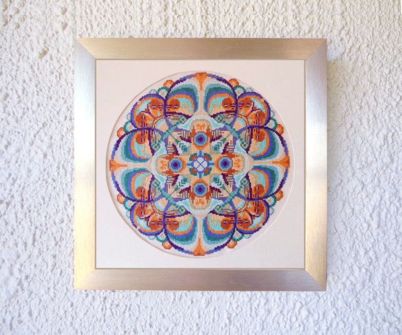 U201cenergy U201d For Dmc Floss Instant Download 12 U201d Diameter Mandala Cross Stitch Pattern Sewing Fiber Craft Supplies Tools Tripod Ee