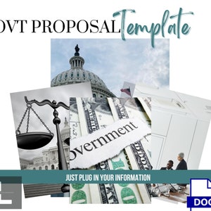 RFP Federal Government Proposal | Editable Word Template | Proposal Template Design | Marketing Statement