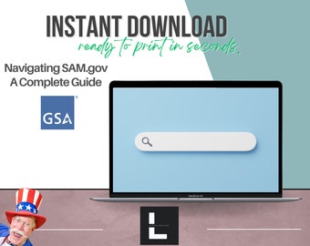 Navigating SAM.gov: A Complete Guide| Government Contracting| Instant Download| PDF