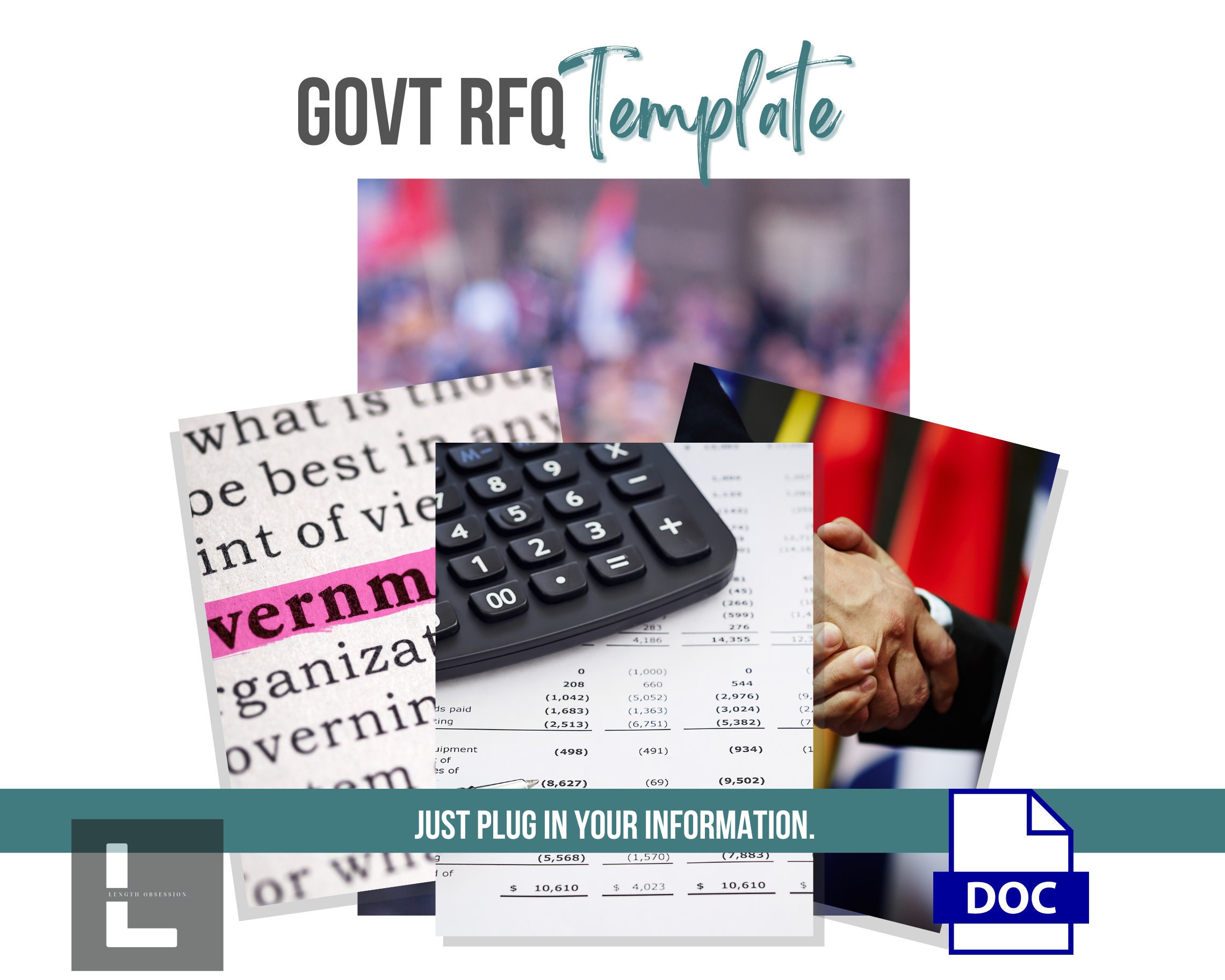 RFQ Federal Government Quote Editable Word Template Quote Template