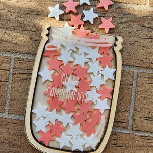 Mini tarro de recompensas con estrellas, tarro de recompensas para el aula, regalo para maestros, tarro de fichas personalizado, cuadro de tareas, sistema de recompensas para niños, regalos para niños