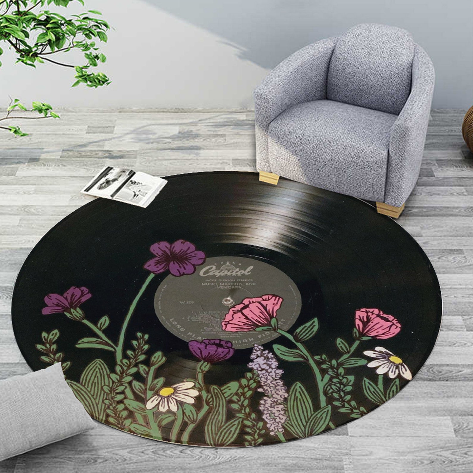 Record Rug Record Album Round Rug Album Rug Music Rug Etsy