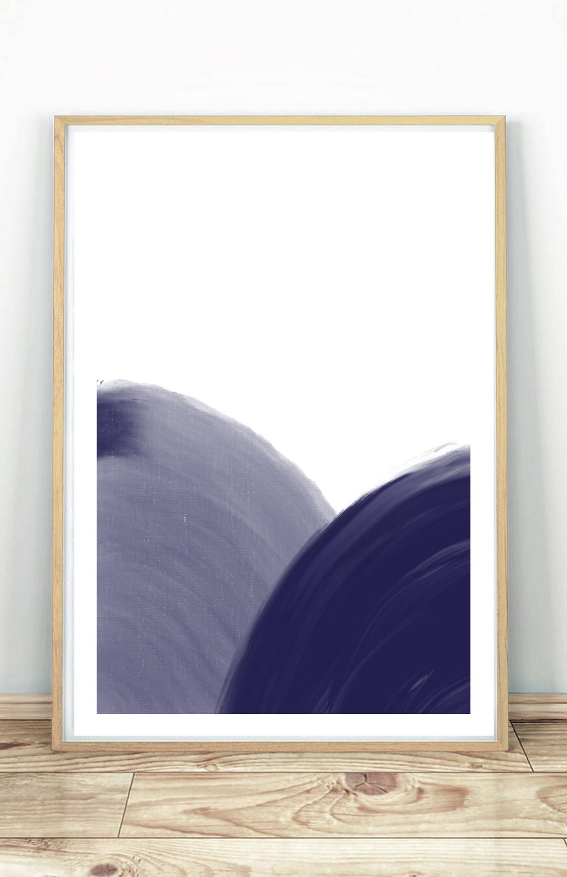 Blue Tones Minimalist Abstract Wall Art Digital Print Download Etsy
