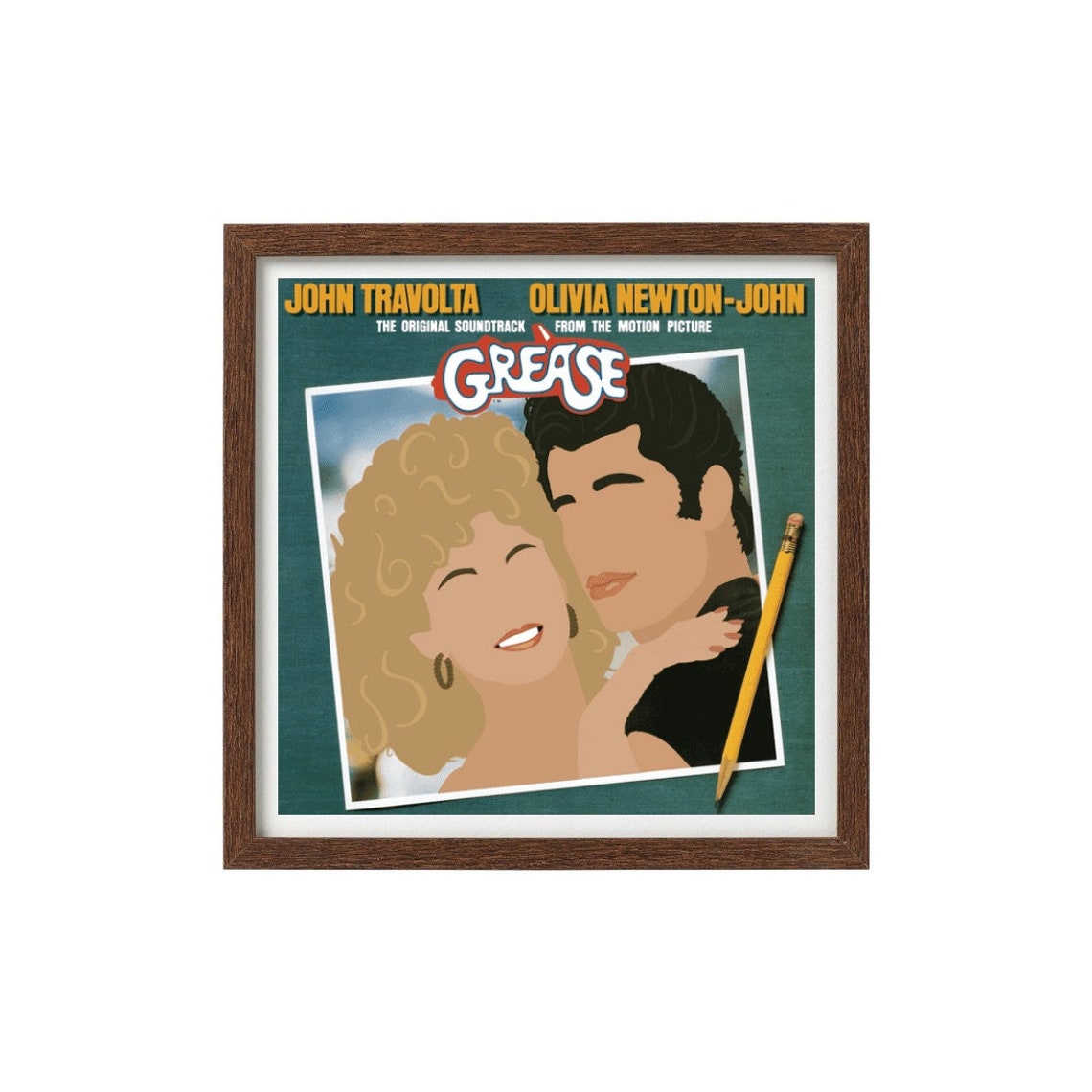 Grease Soundtrack Album Trendy Art Digital Print Illustration Etsy