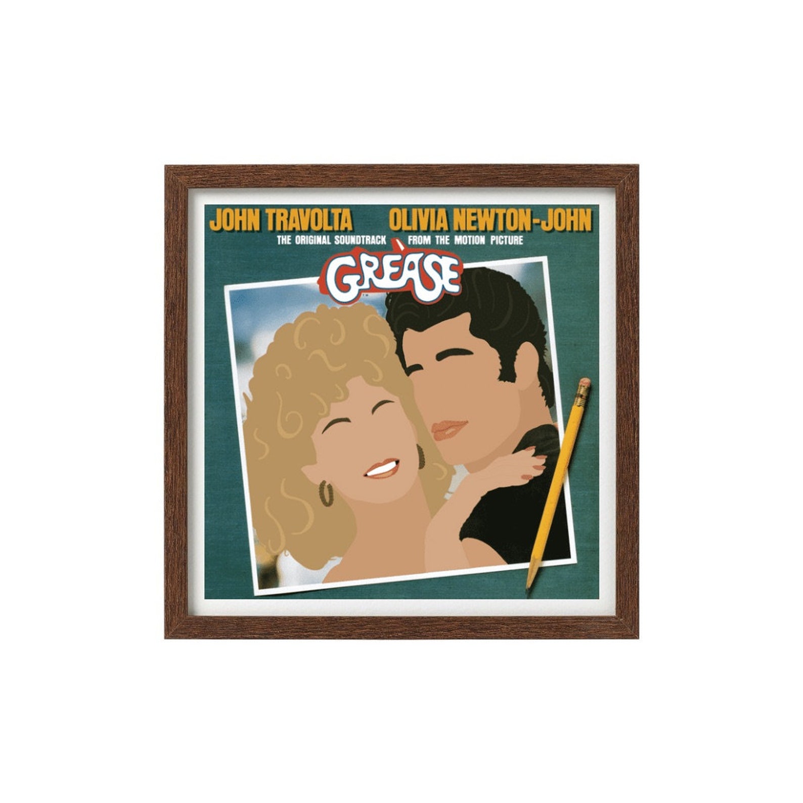 Grease Soundtrack Album Trendy Art Digital Print Illustration Etsy