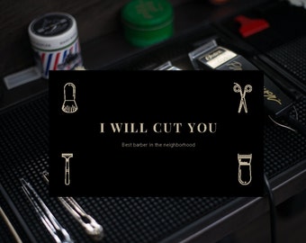 Barber Business Cards Etsy