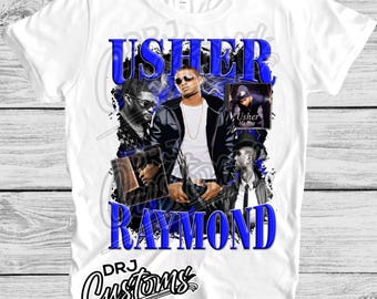Usher Raymond png , Usher Tshirt design, ready to print, printable design, hiphop artist, rapper, rap tee, R&B design, 300 dpi